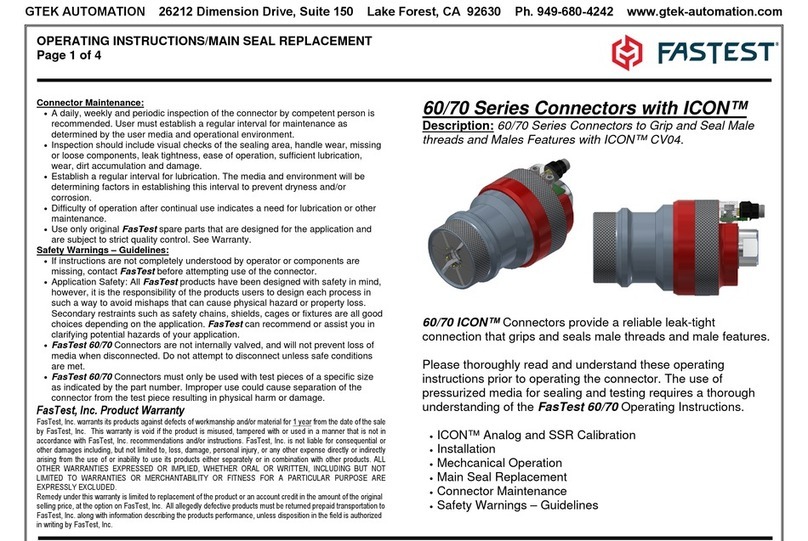 FasTest 60 Series User manual