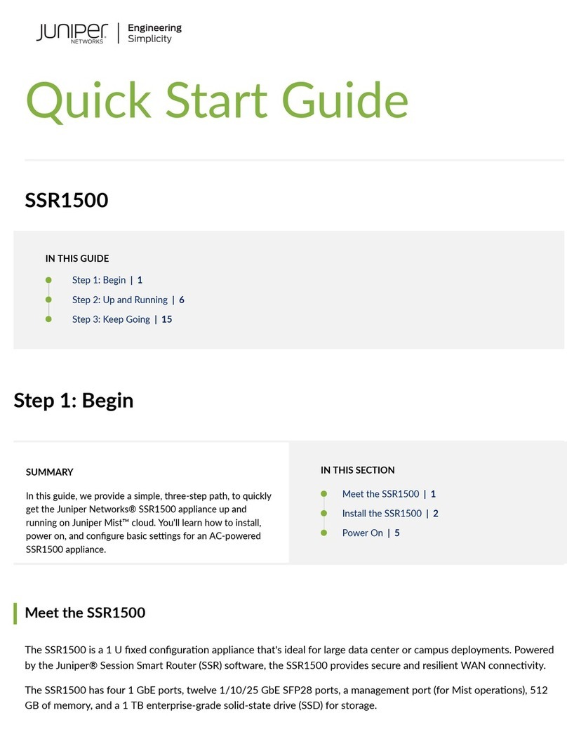 Juniper SSR1500 User manual Juniper SSR1500 User manual