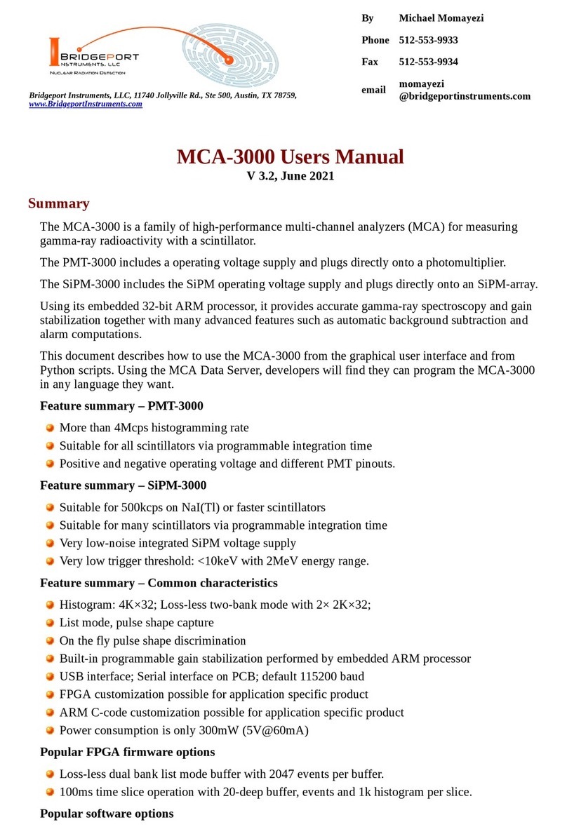 Bridgeport MCA-3000 User manual