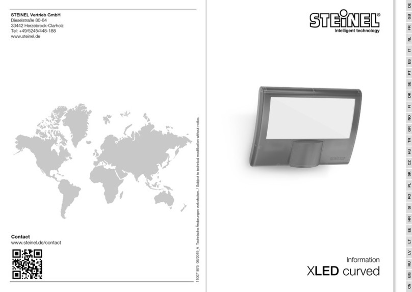 STEINEL XLED curved Mounting instructions