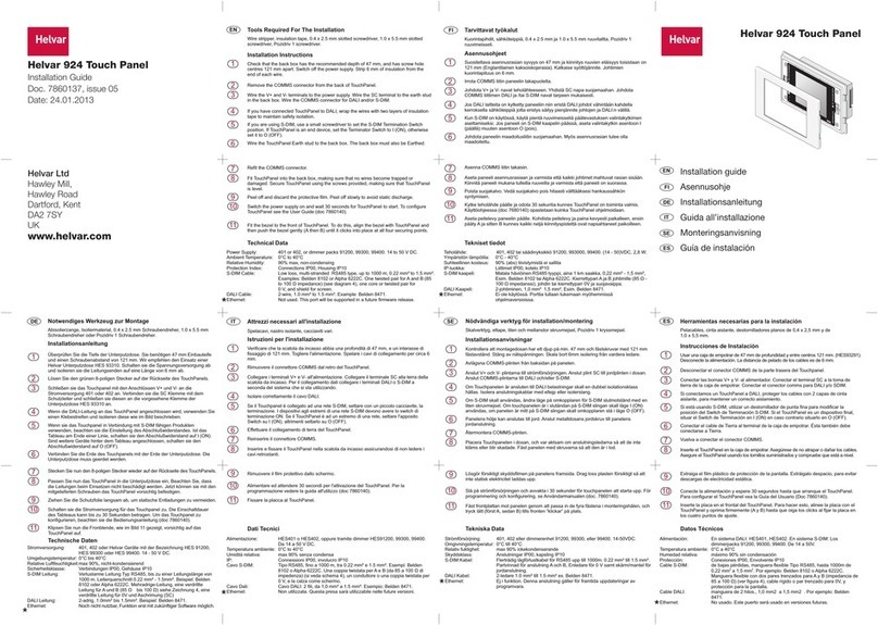 HELVAR 924 installation guide