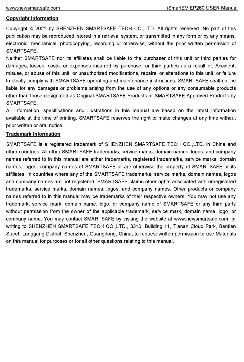 Smartsafe Tech iSmartEV EP260 user manual