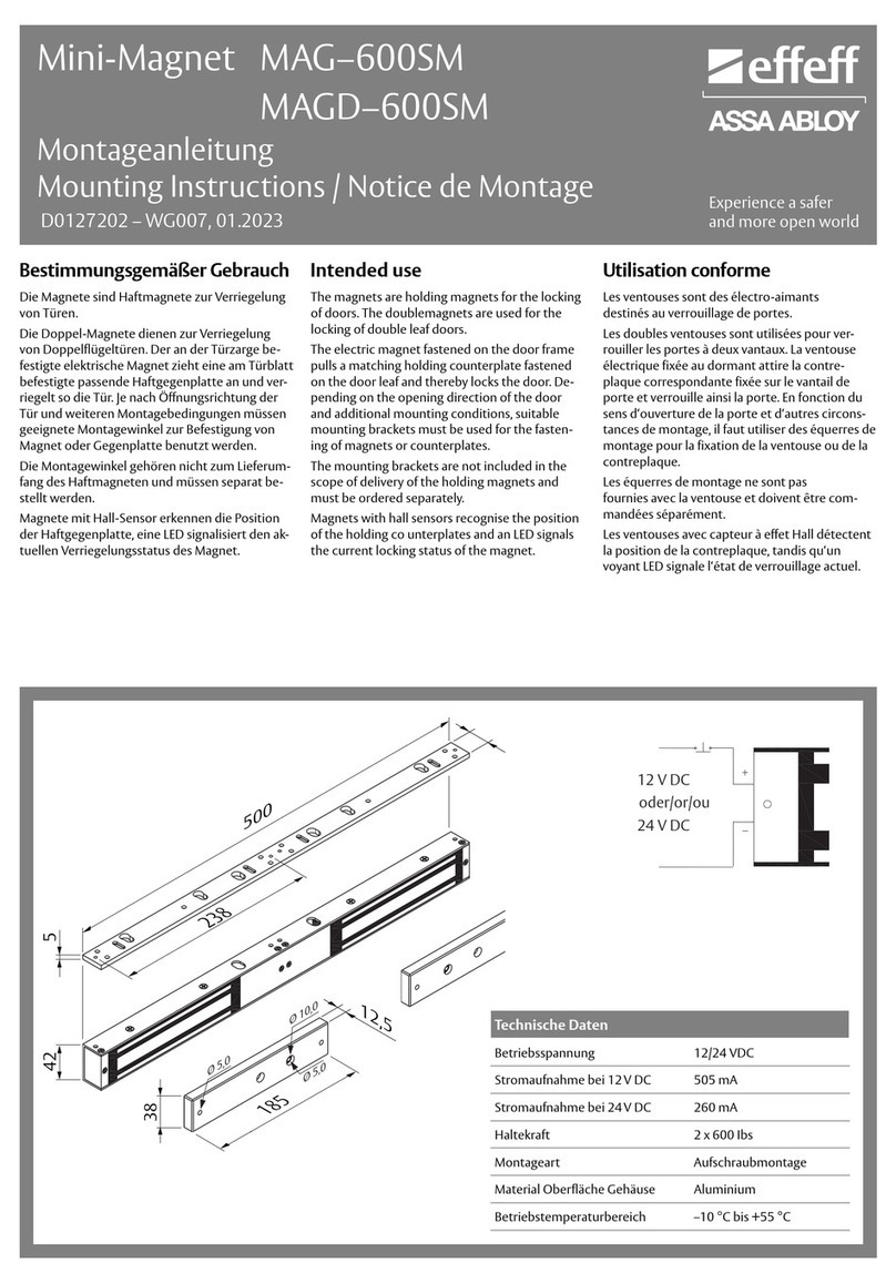 Assa Abloy effeff MAG-600SM User manual