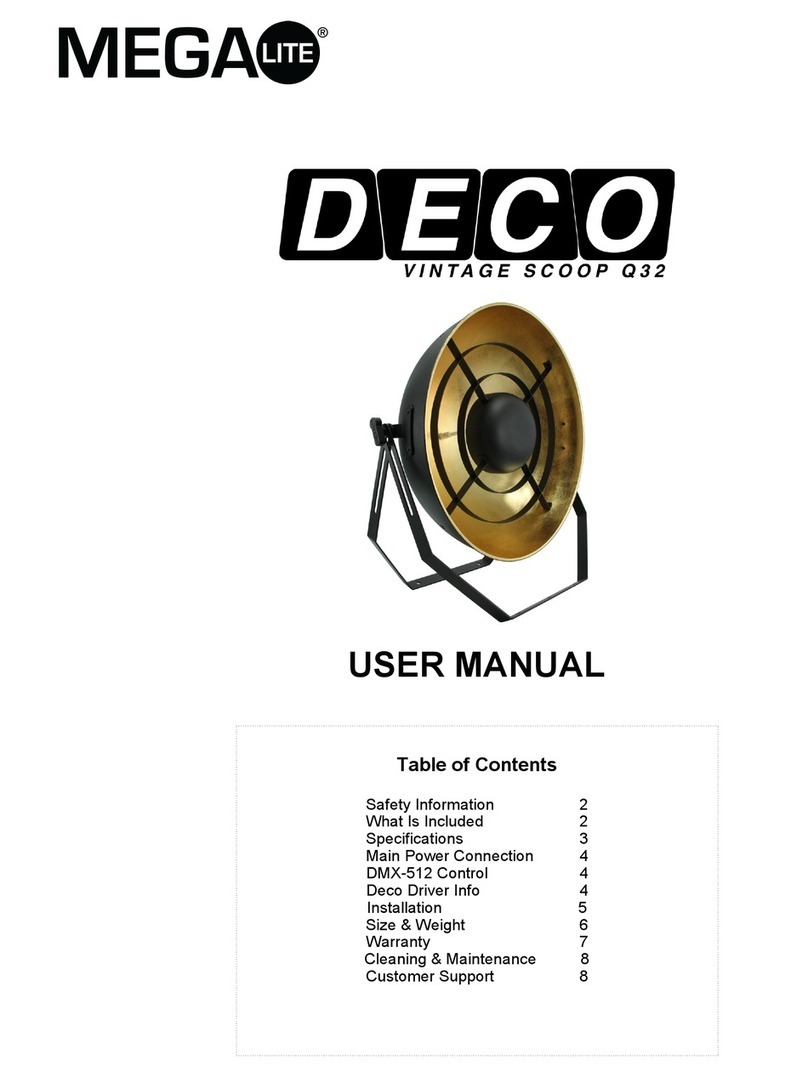MegaLite Deco Vintage Scoop Q32 User manual MegaLite Deco Vintage Scoop Q32 User manual