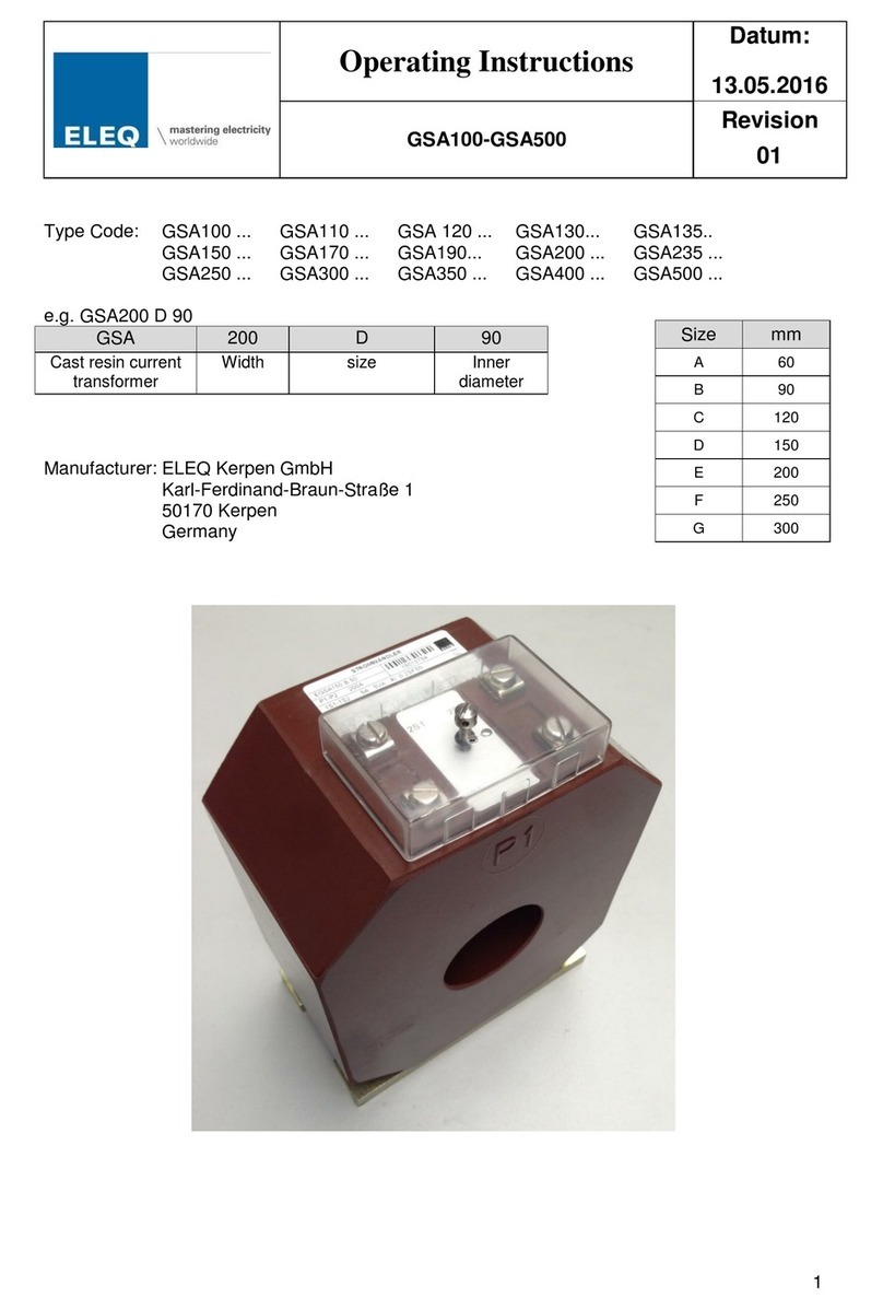 ELEQ GSA100 Series operating instructions