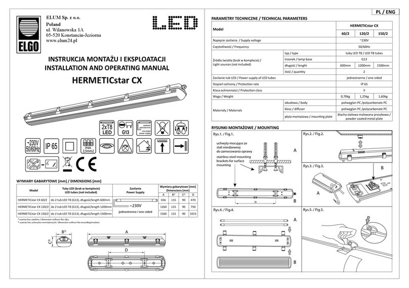 Elgo HERMETICstar CX 60/2 Installation and operating manual Elgo HERMETICstar CX 60/2 Installation and operating manual