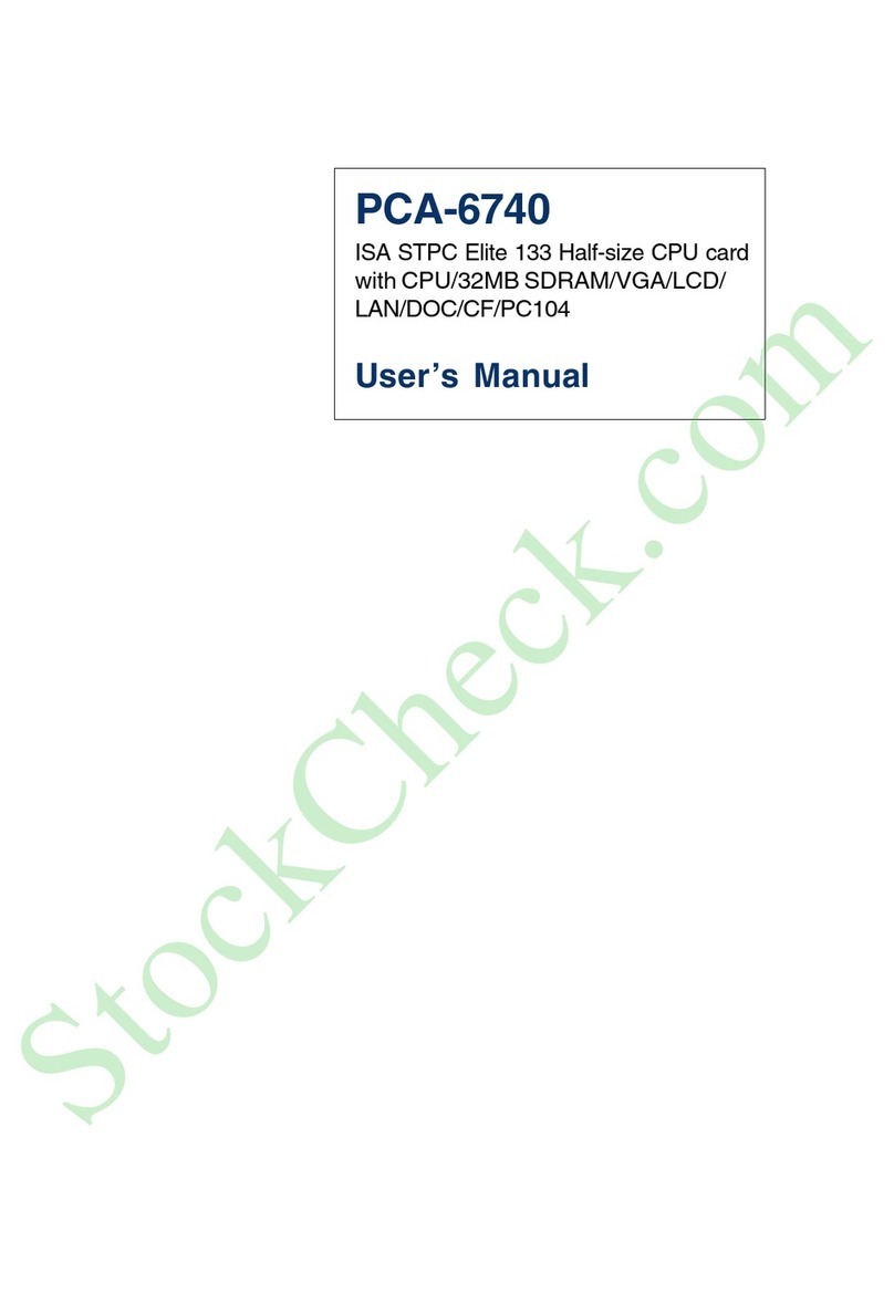 Advantech PCA-6740 User manual