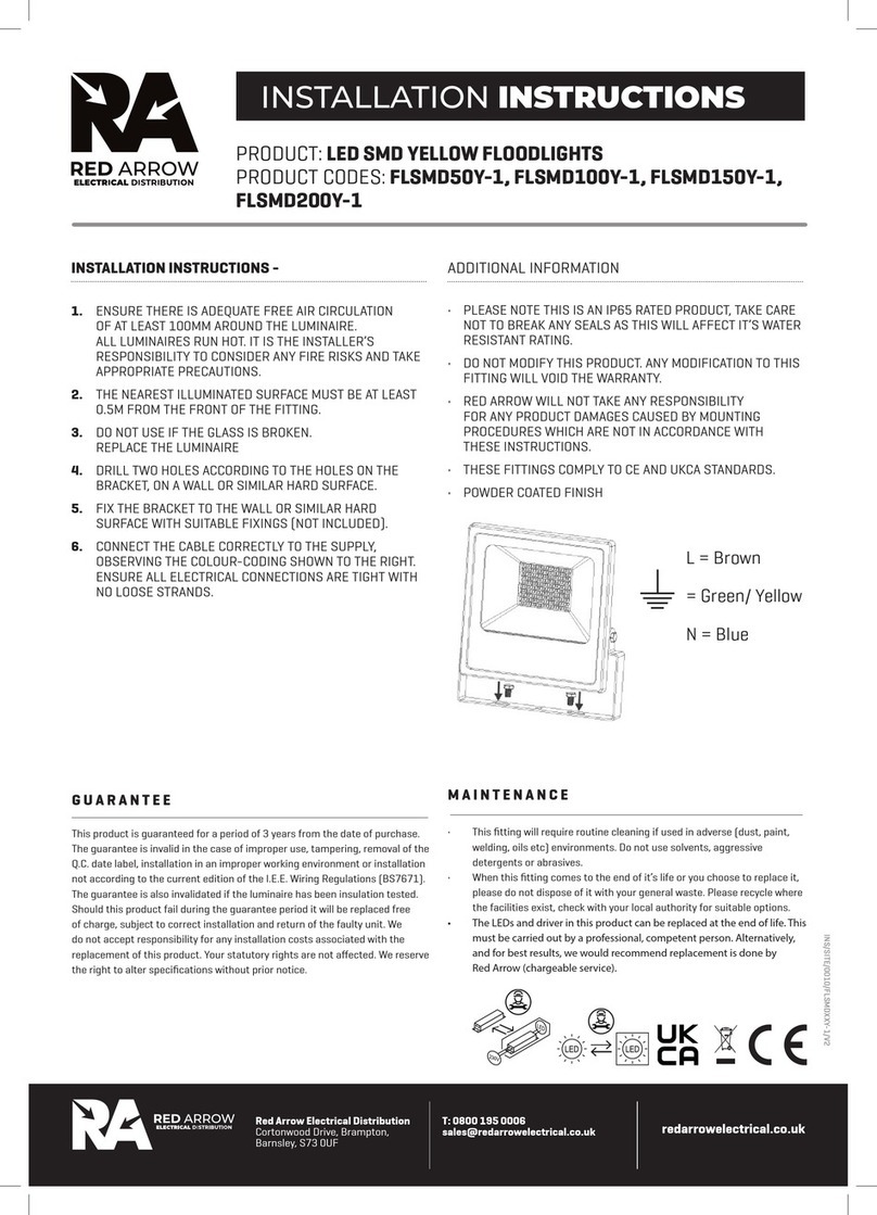 Red Arrow FLSMD50Y-1 installation instructions Red Arrow FLSMD50Y-1 installation instructions