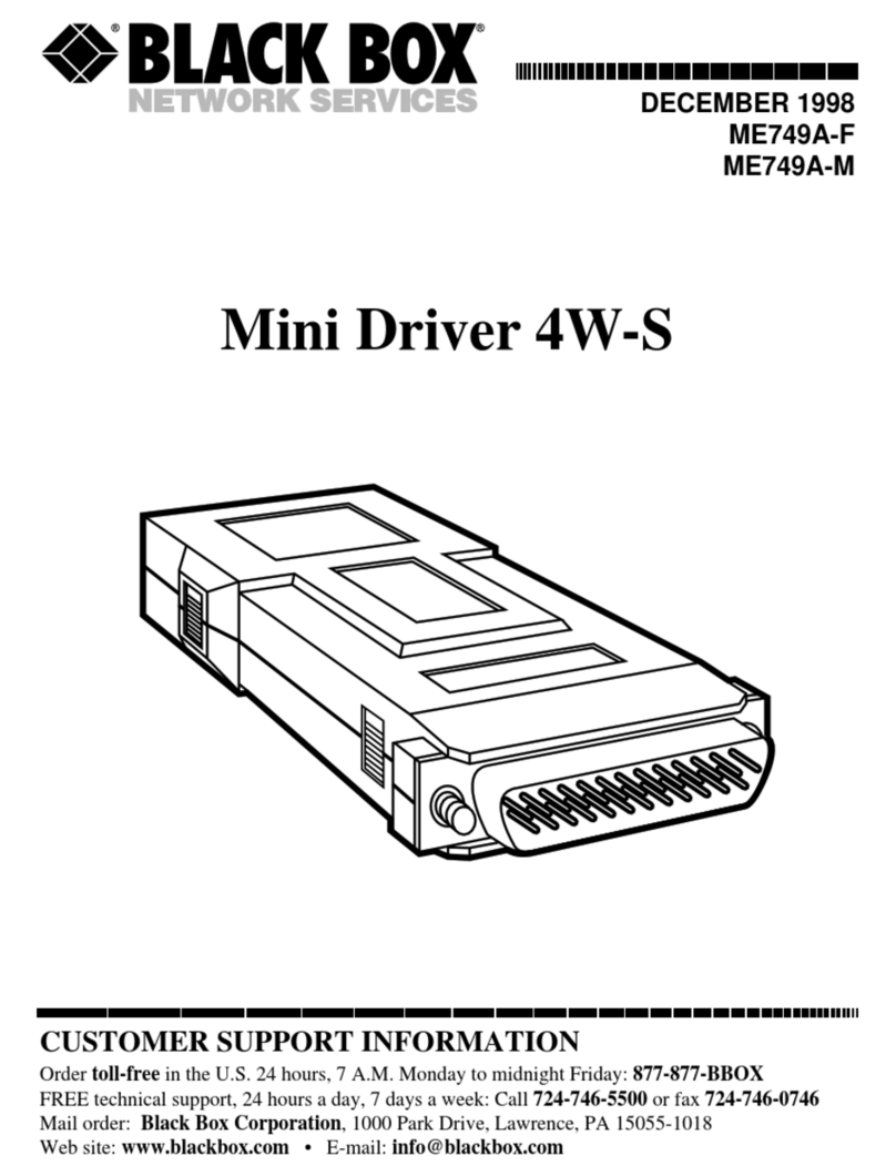 Black Box Mini Driver 4W-S User manual