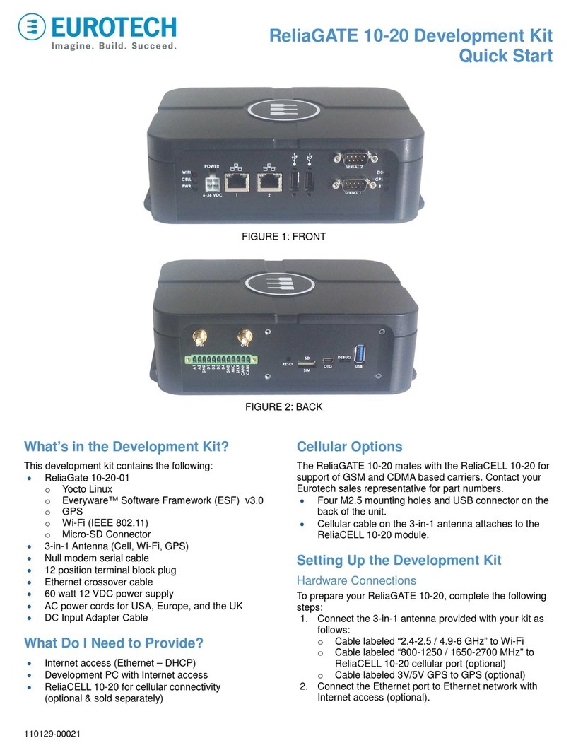 Eurotech ReliaGATE 10-20 User manual