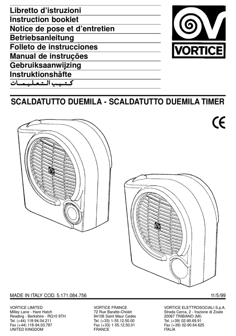 Vortice SCALDATUTTO DUEMILA User manual
