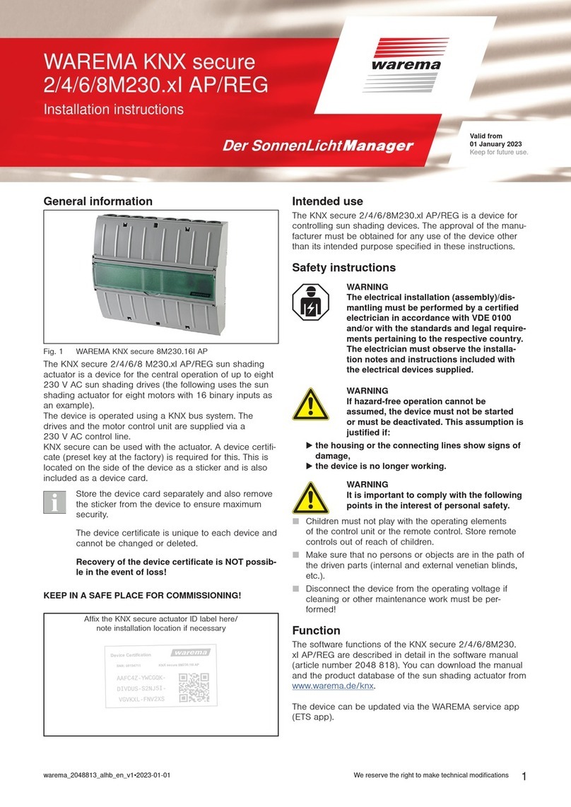WAREMA KNX secure Series User manual