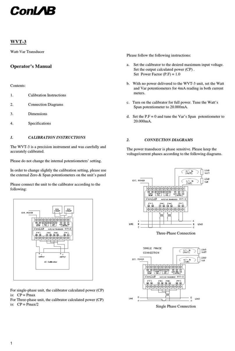 ConLAB WVT-3 Operator's manual