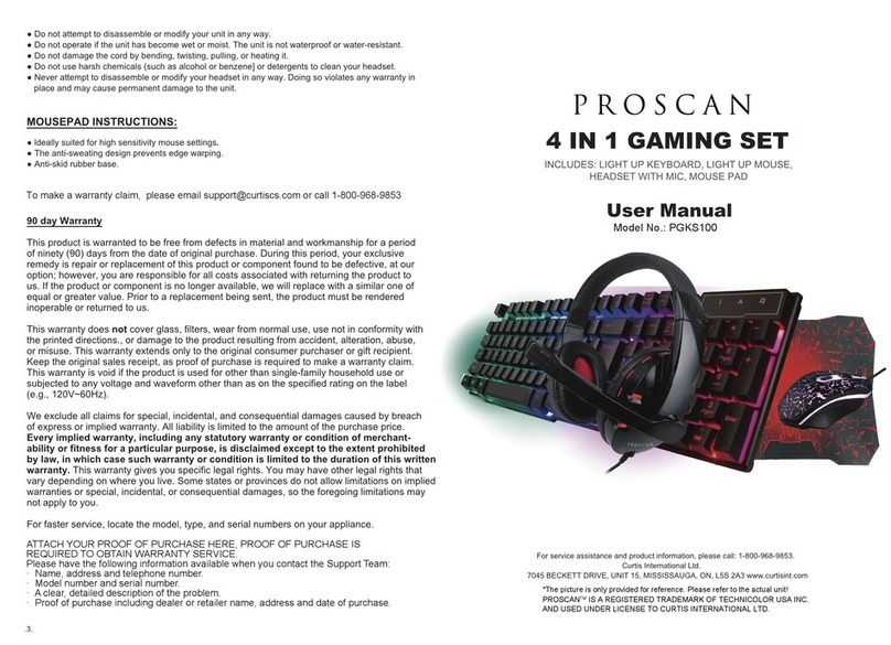 ProScan PGKS100 user manual