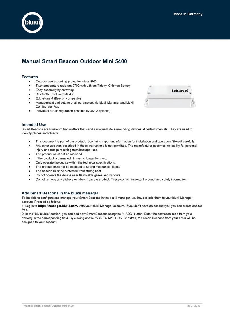blukii Smart Beacon Outdoor Mini 5400 User manual