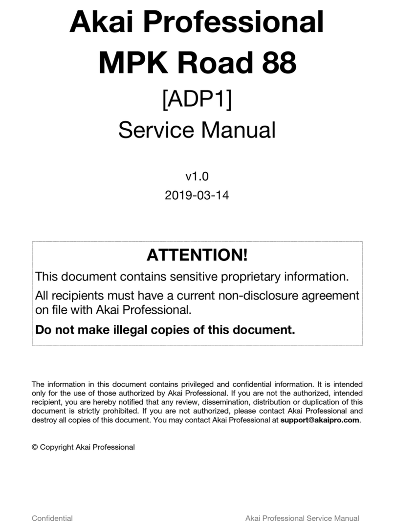 Akai MPK Road 88 User manual Akai MPK Road 88 User manual