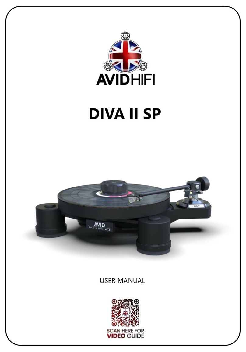 AVID HIFI DIVA II SP user manual