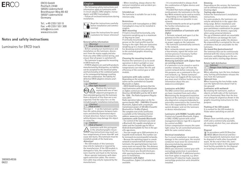Erco Parscan Mounting instructions