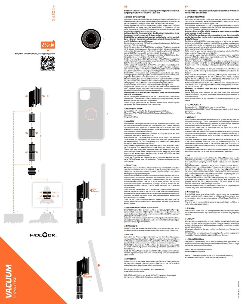 Fidlock VACUUM instructions
