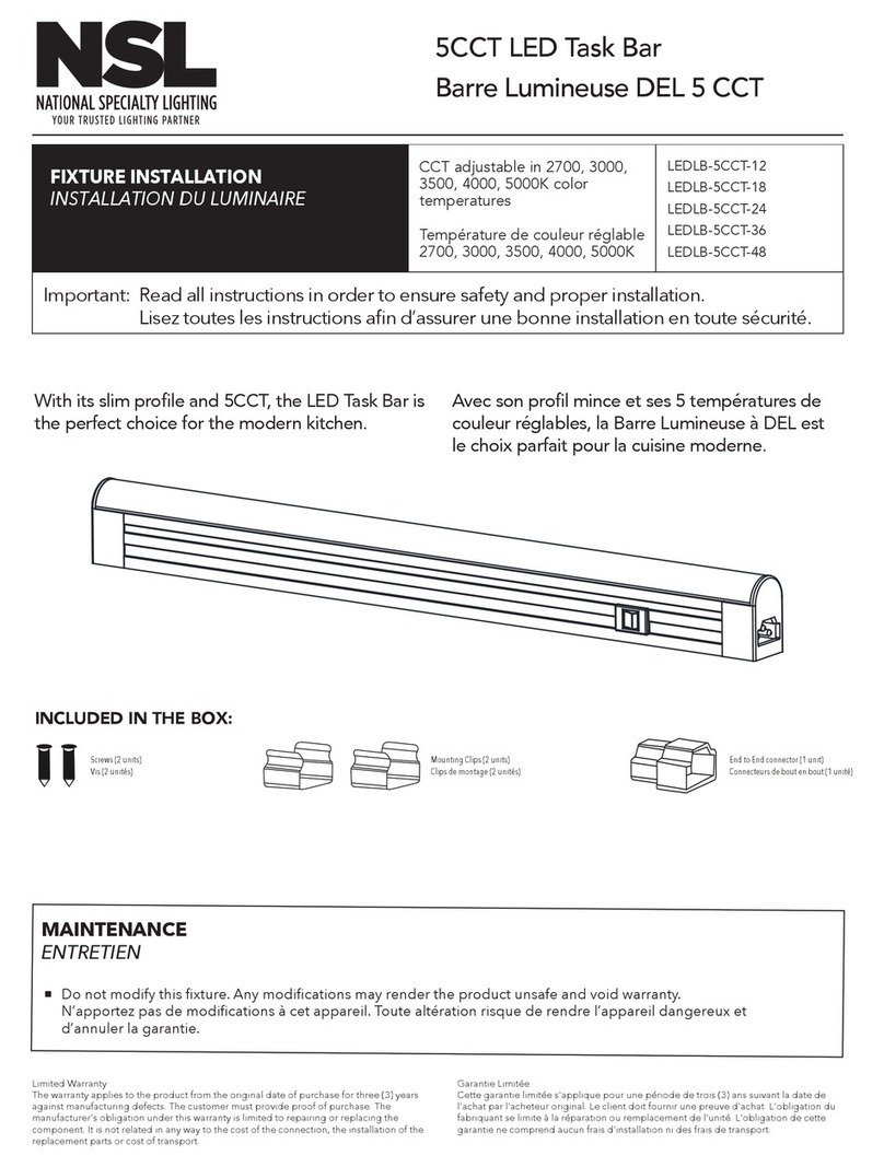 NSL LEDLB-5CCT-12 Installation