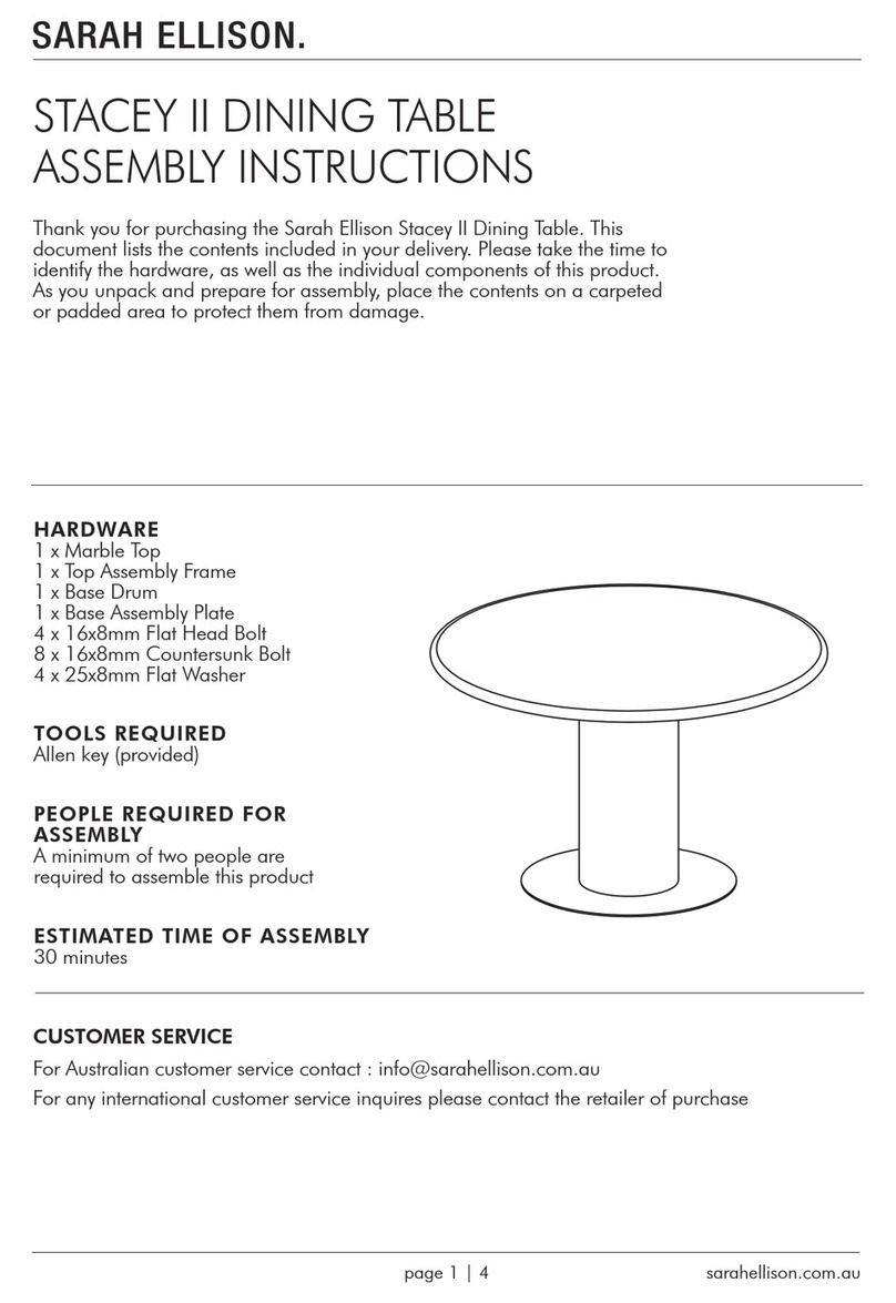 SARAH ELLISON STACEY II User manual SARAH ELLISON STACEY II User manual