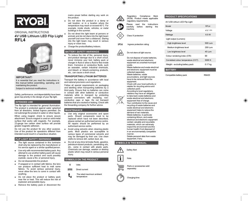 Ryobi RFL4 User manual