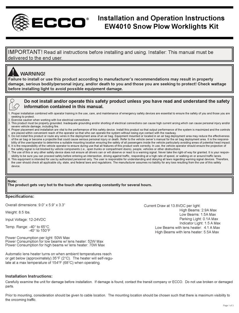 Ecco EW4010 Installation and operation instruction
