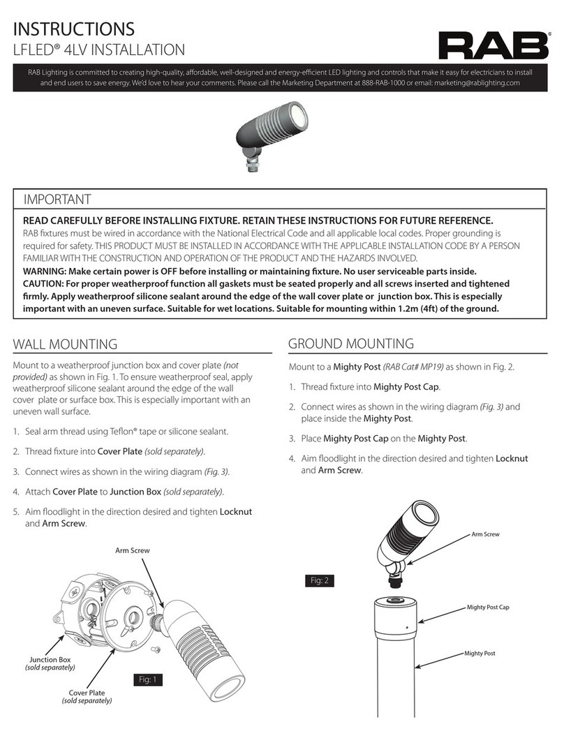 RAB LFLED 4LV User manual