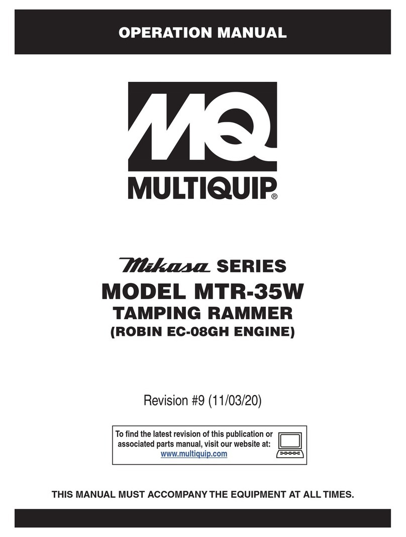 MULTIQUIP Mikasa MTR-35W User manual