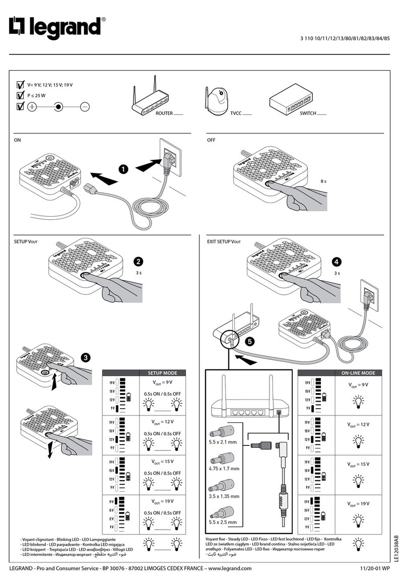 LEGRAND 3 110 10 manual