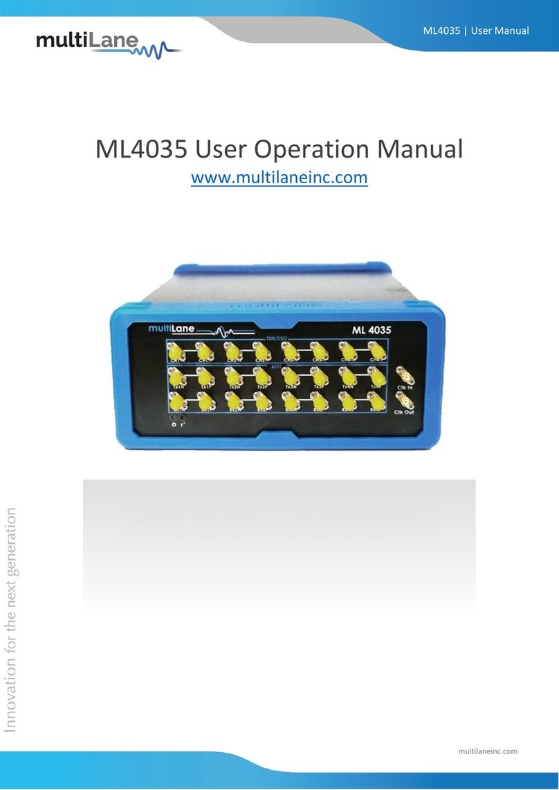 MULTILANE ML4035 User's operation manual