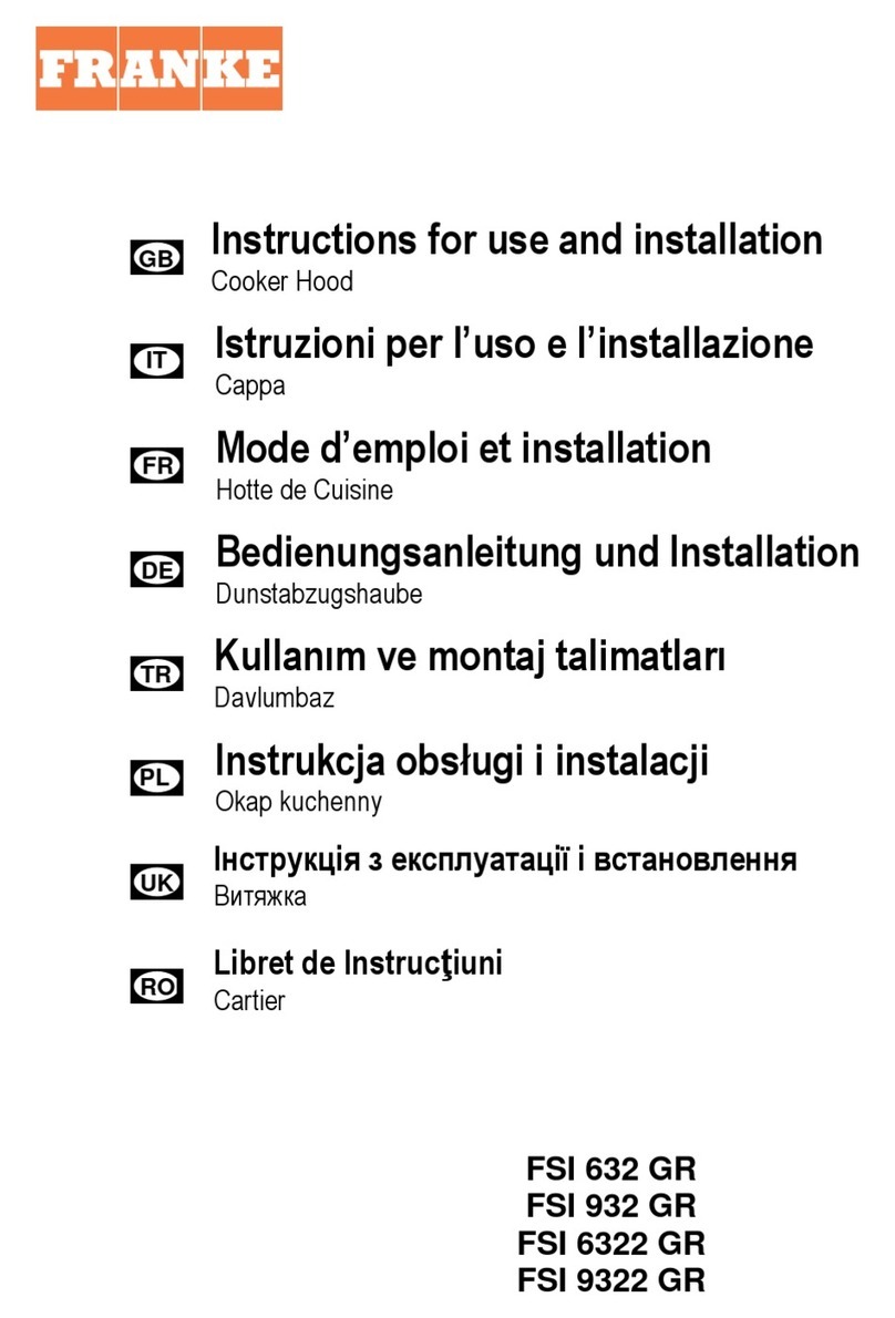 Franke FSI 632 GR Operation manual