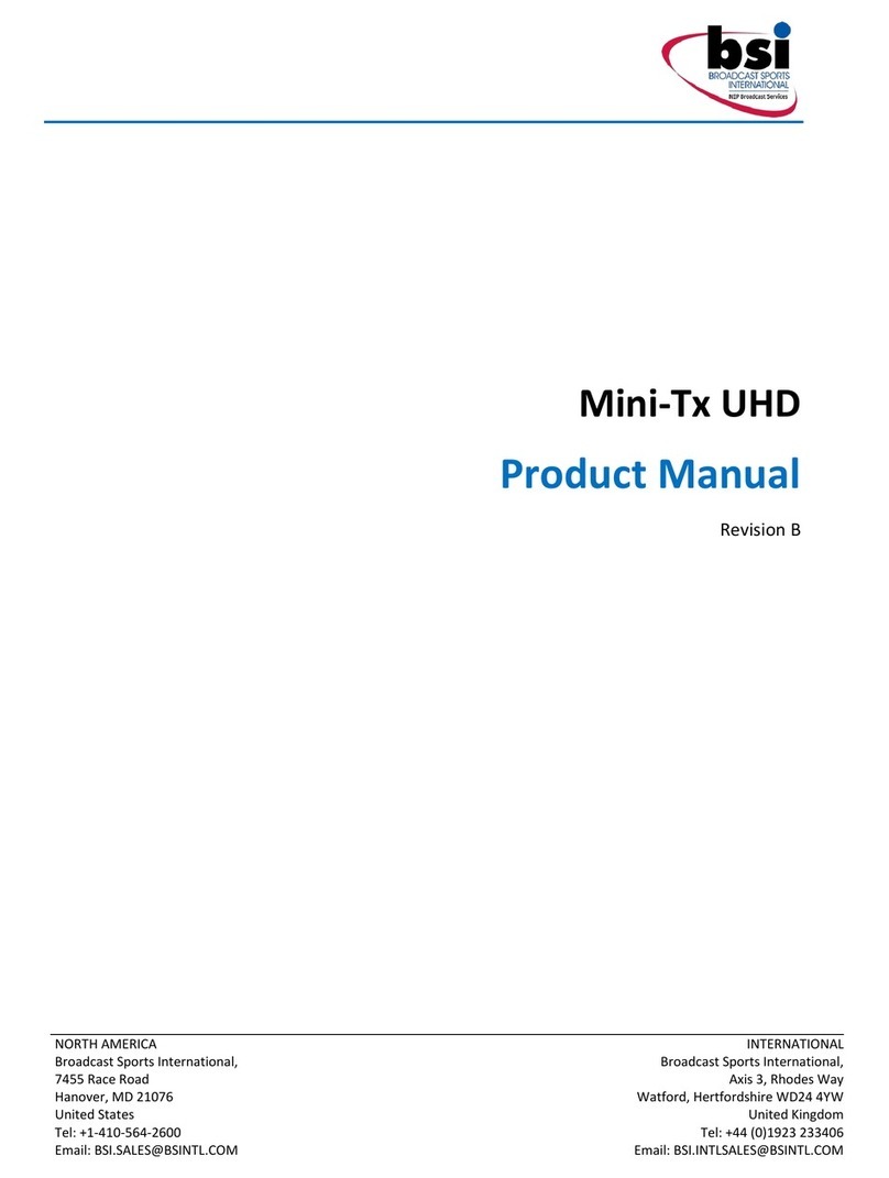 BSi Mini-Tx UHD product manual BSi Mini-Tx UHD product manual