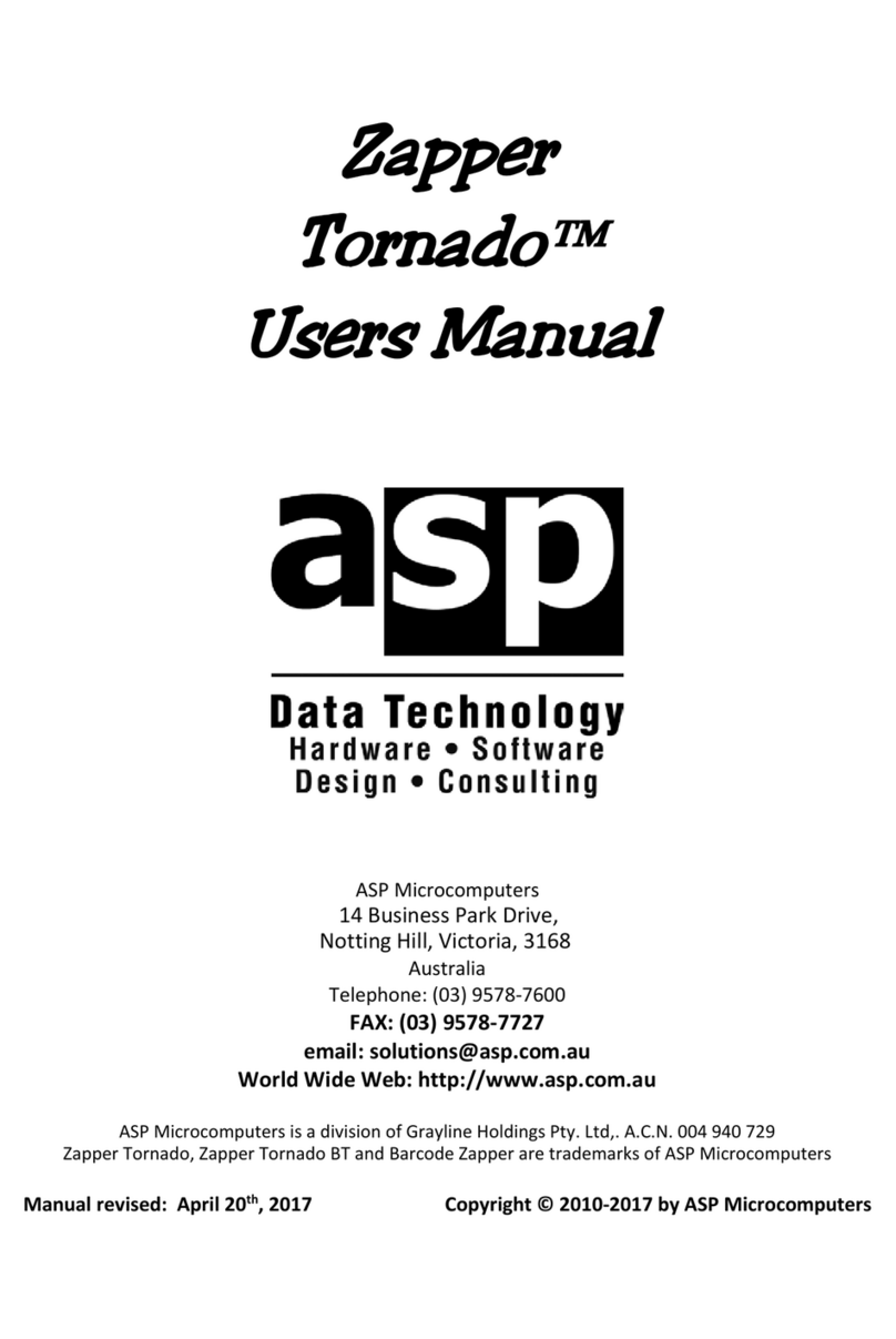 ASP Zapper Tornado User manual
