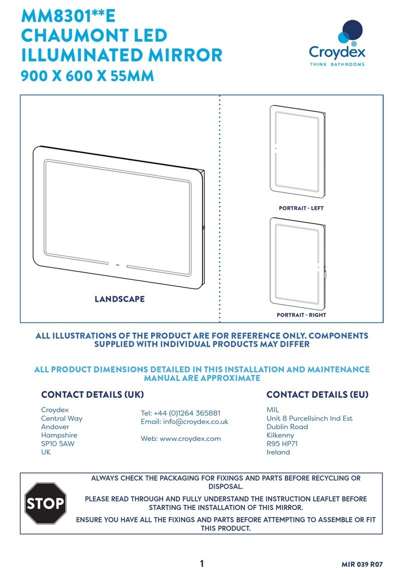 Croydex CHAUMONT MM8301 E Series User manual