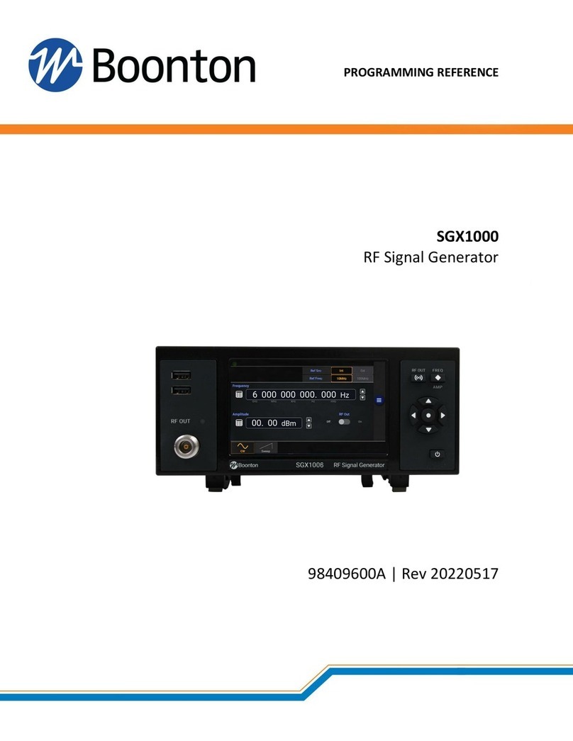 Boonton SGX1000 Series Owner's manual