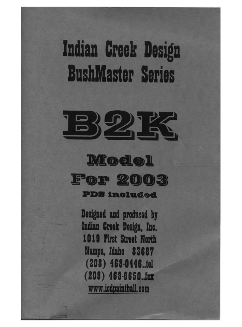 Indian Creek Design BushMaster Series instruction manual
