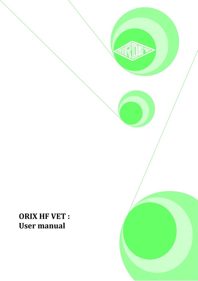 ARDET ORIX HF VET user manual
