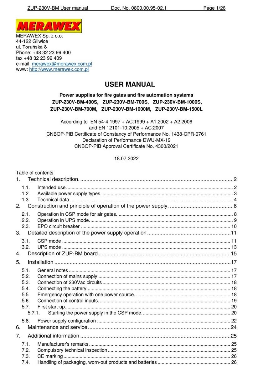 MERAWEX ZUP-230V-BM-400S user manual