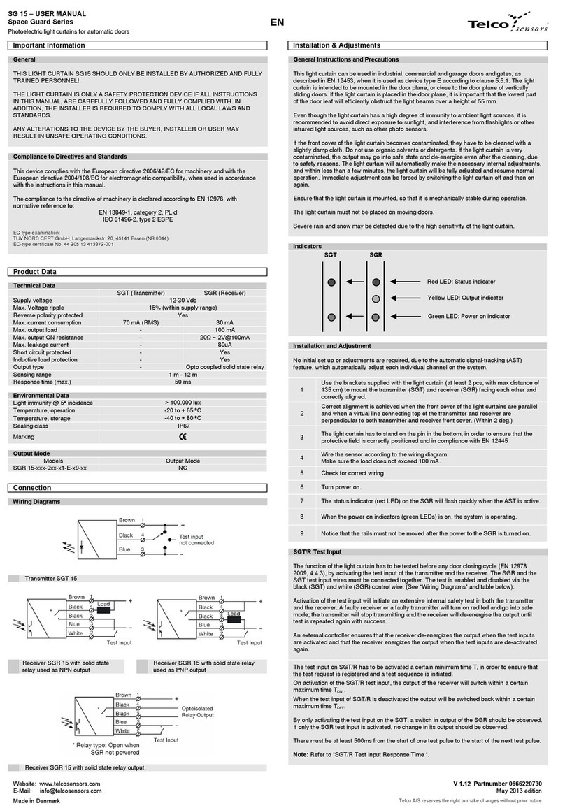 Telco Sensors Space Guard Series user manual Telco Sensors Space Guard Series user manual