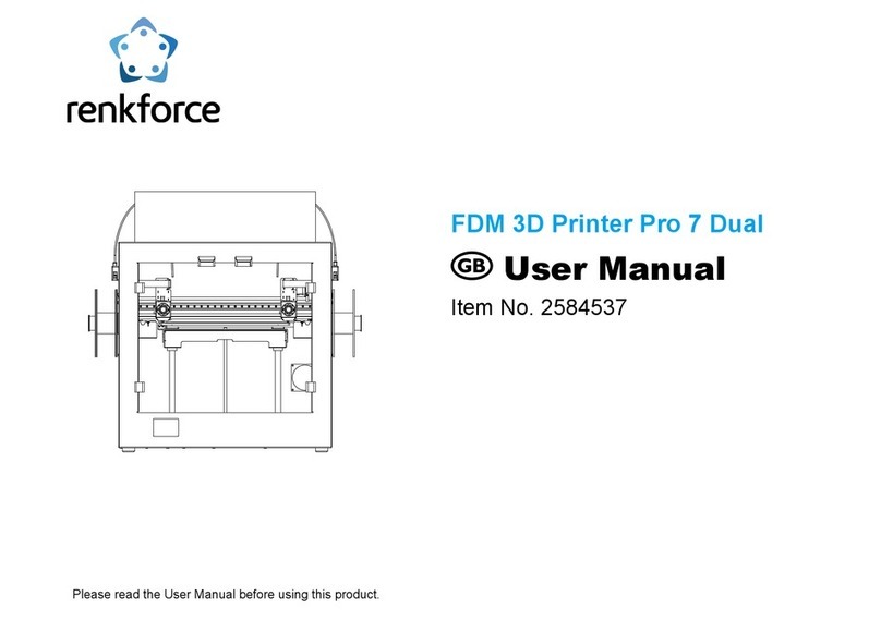 Renkforce FDM 3D Printer Pro 6+ user manual