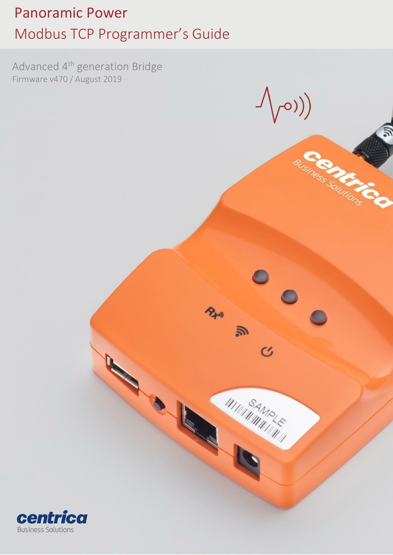 Centrica Modbus TCP Programmer's guide