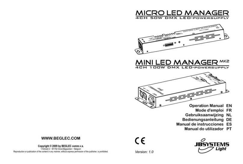 BEGLEC JB Systems MICRO LED MANAGER Mk2 Operation manual