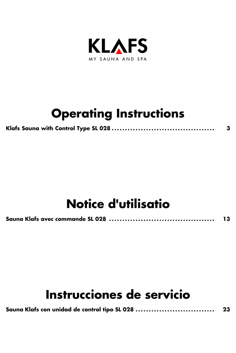 Klafs SL 028 operating instructions