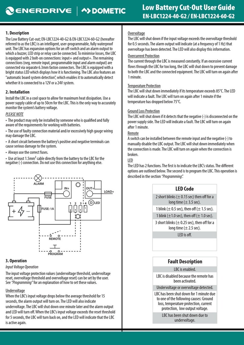 Enerdrive DOMETIC EN-LBC1224-40-G2 user guide Enerdrive DOMETIC EN-LBC1224-40-G2 user guide