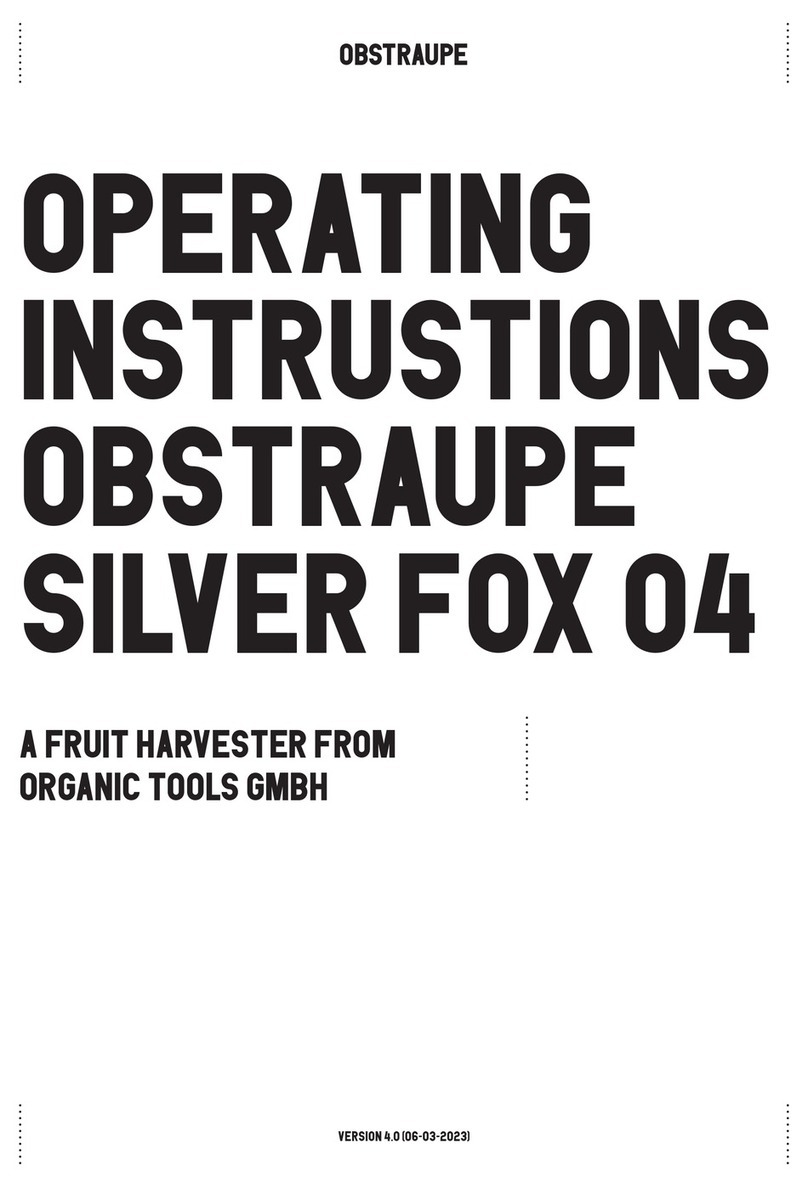 ORGANIC TOOLS OBSTRAUPE SILVER FOX 04 Assembly and operating instrustions ORGANIC TOOLS OBSTRAUPE SILVER FOX 04 Assembly and operating instrustions