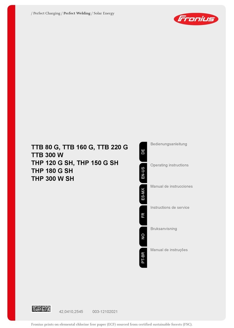 FRO­NIUS TTB 80 G User manual
