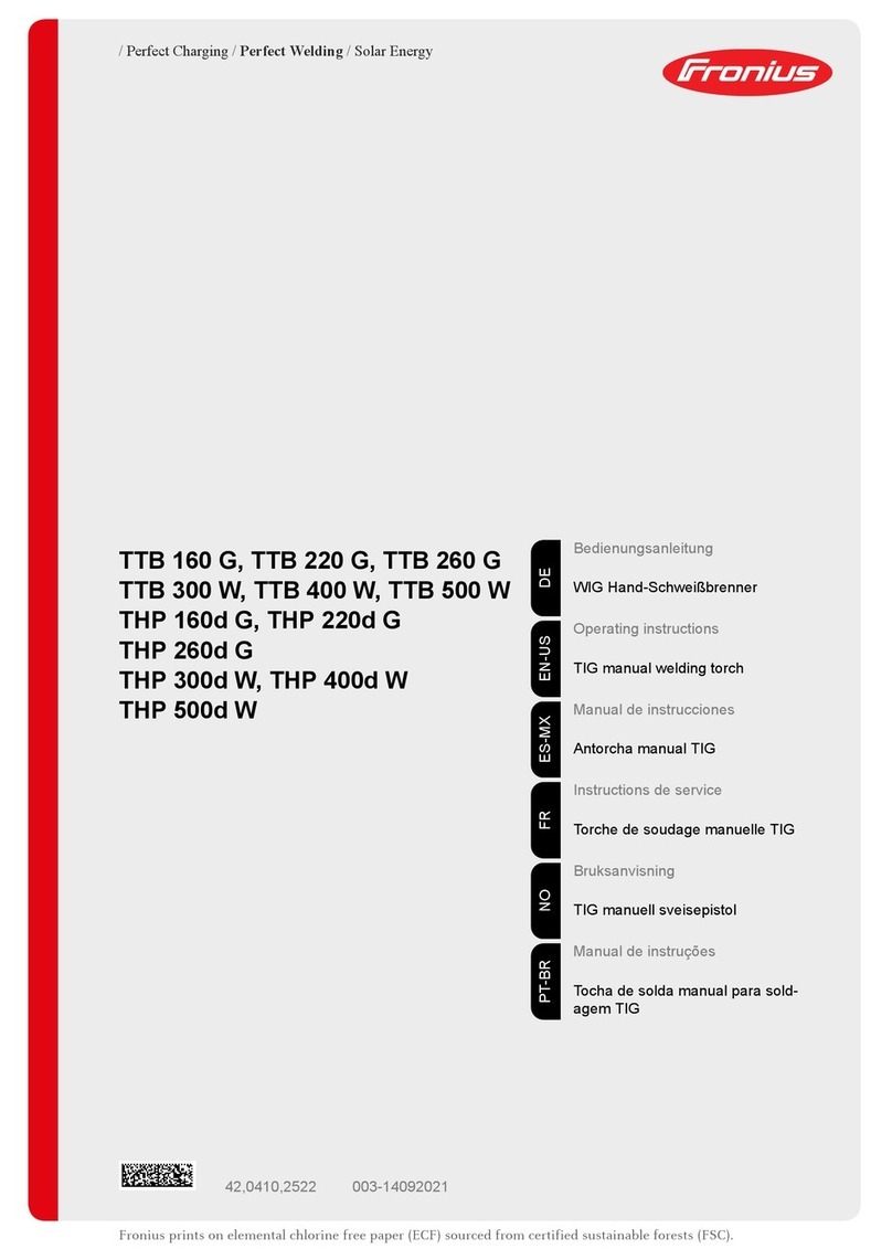 FRO­NIUS TTB 160 G User manual