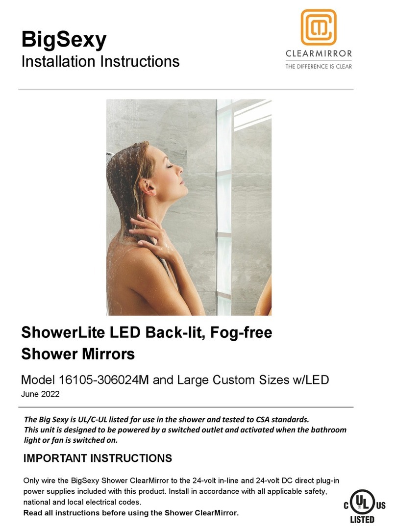 ClearMirror BigSexy 16105-306024M installation instructions ClearMirror BigSexy 16105-306024M installation instructions