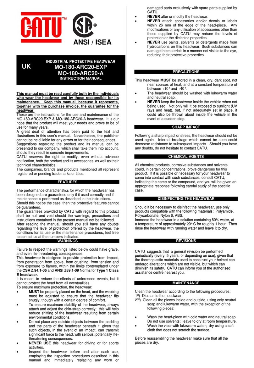 CATU MO-180-ARC20-EXP instruction manual